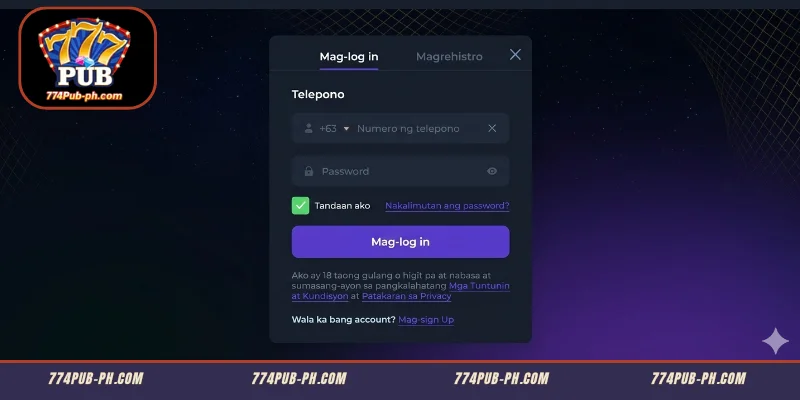 Mag-login sa 774PUB gamit ang 2 mabilis na pamamaraan